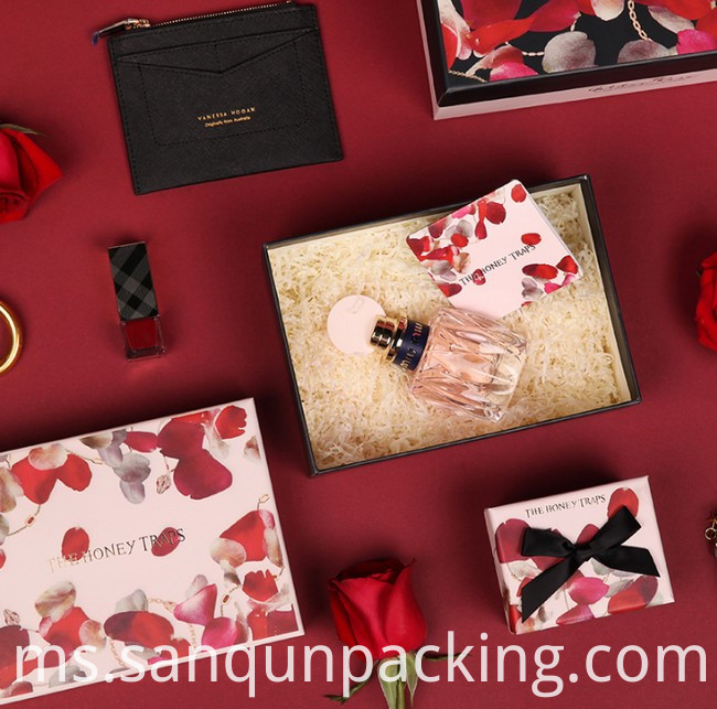 Kotak Kertas Rose Rose Rose Pattern Paper Box